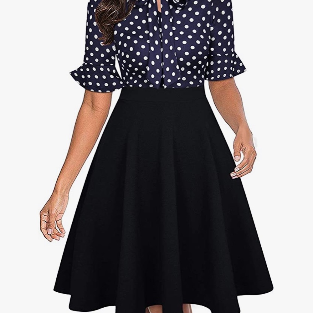 RANPHEE Womens Summer Bow Tie Neck Floral
